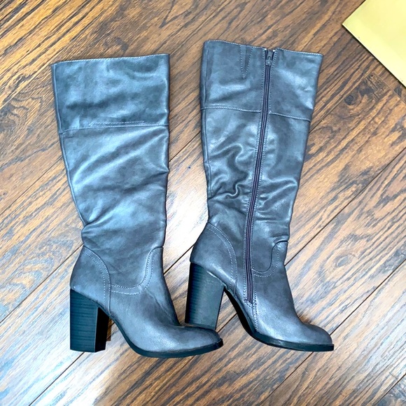 Rouge! Shoes - Rouge Grey Tall Boots
